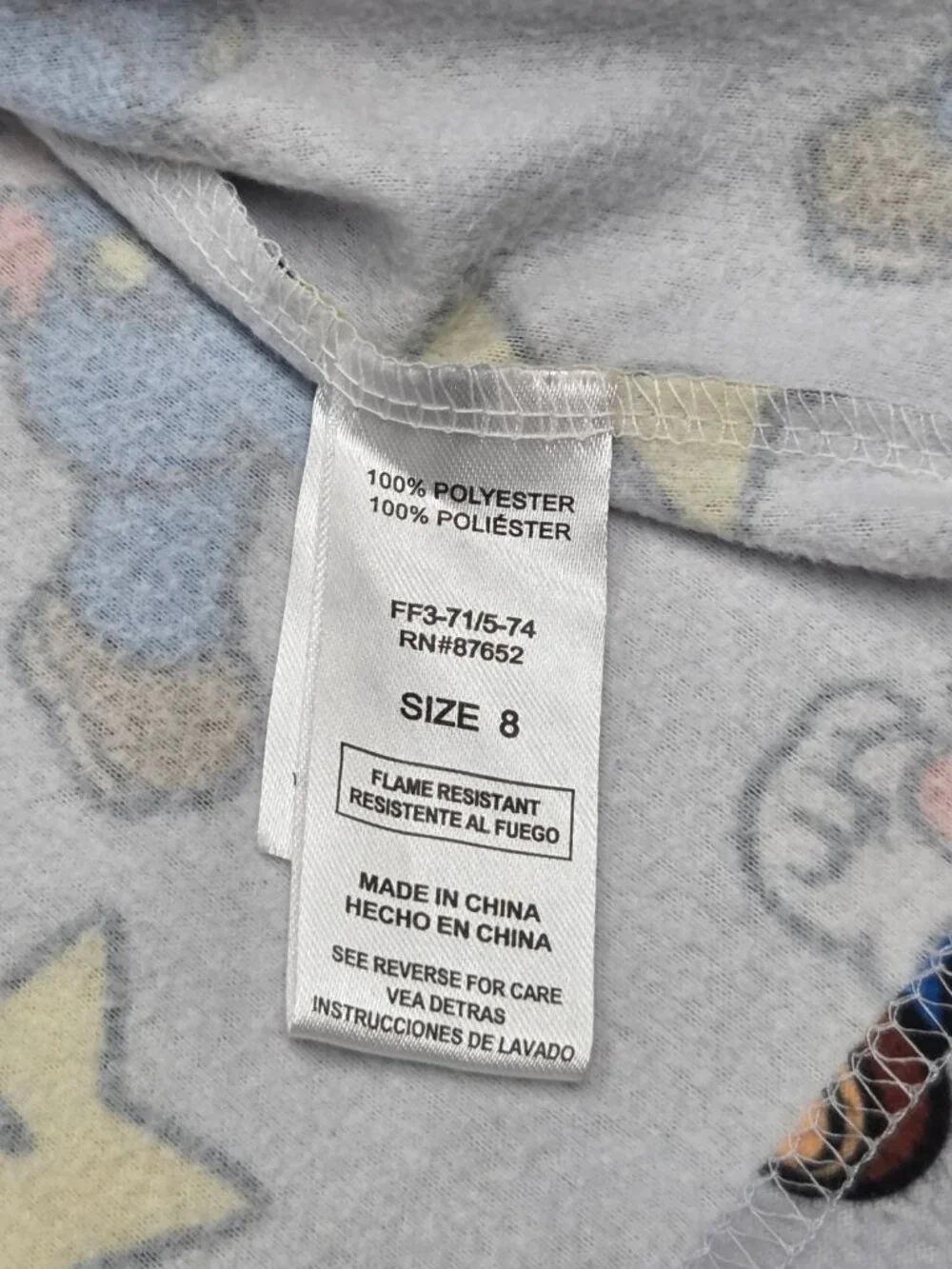 Super Mario long-sleeve button-up pajama top boys size 8